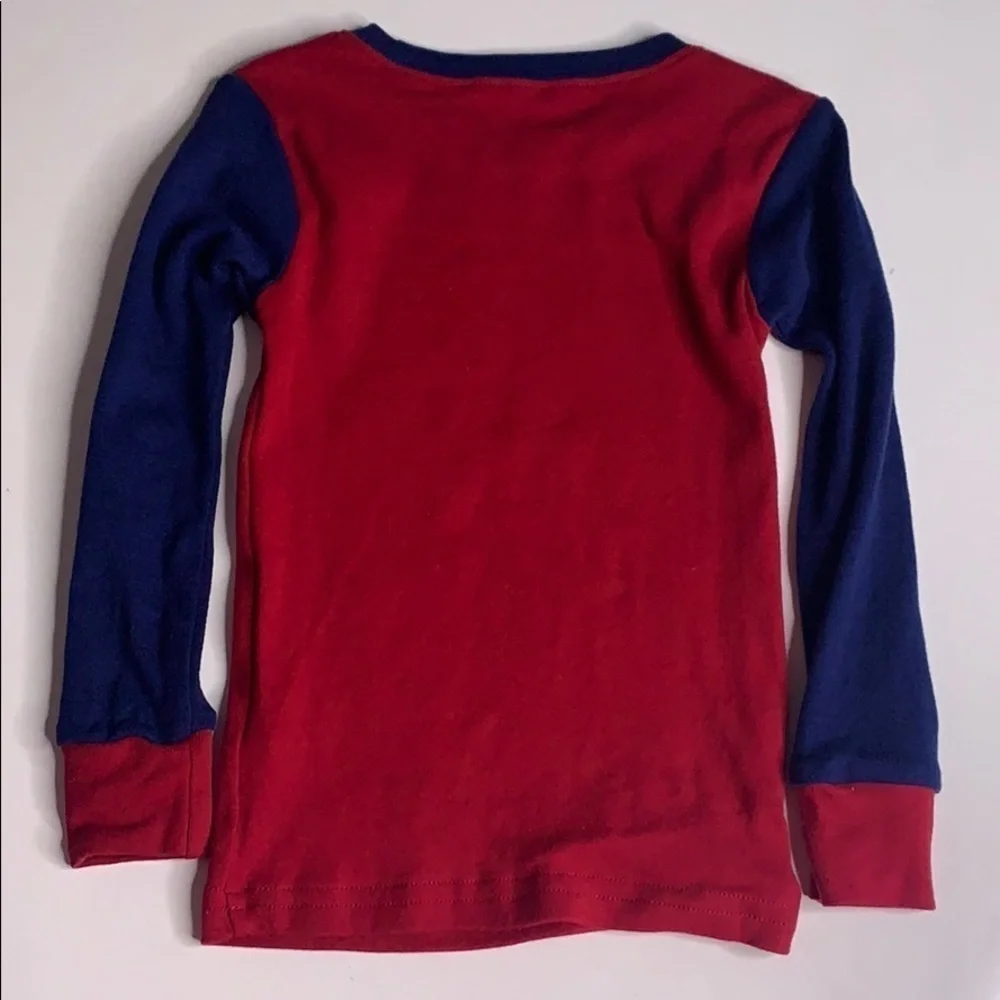 Carter’s 2 piece truck stripe lounge pajama set 3T boys red navy blue